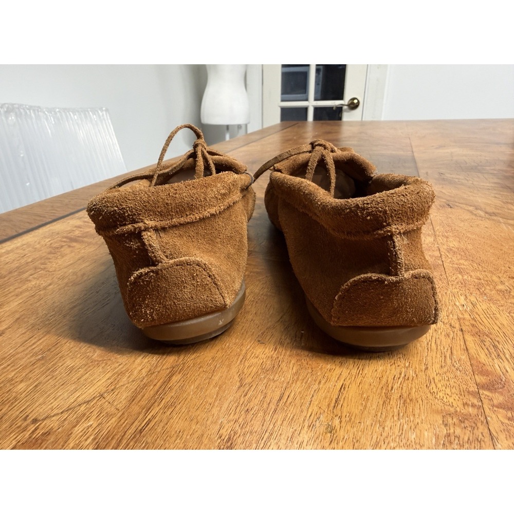 Vtg Minnetonka Moccasins Women's 8 Suede Tapestry Boho Aztec Slip On Shoes - Picture 4 of 6